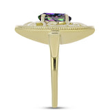 Inel din Argint 925 Placat cu Aur ( 4.48 grame ) cu Topaz Mistic 1.1 Carate