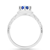Inel din Argint 925 ( 3.25 grame ) cu Safir Albastru Australian 1.08 Carate
