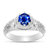 Inel din Argint 925 ( 3.25 grame ) cu Safir Albastru Australian 1.08 Carate