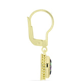 Cercei din Argint 925 Placat cu Aur ( 2.97 grame ) cu Topaz Mistic 1.4 Carate