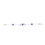 Brățară din Argint 925 ( 4.73 grame ) cu Safir Albastru Australian și Topaz Alb 1.77 Carate