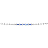 Brățară din Argint 925 ( 7.29 grame ) cu Safir Albastru Australian și Topaz Alb 2.11 Carate