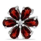Pandantiv din Argint 925 ( 0.92 grame ) cu Granat Barton și Topaz Alb 1.69 Carate