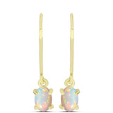 Cercei din Argint 925 Placat cu Aur ( 1.28 grame ) cu Opal Welo 0.57 Carate