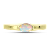 Inel din Argint 925 Placat cu Aur ( 2.27 grame ) cu Opal Welo 0.33 Carate