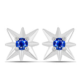 Cercei din Argint 925 ( 1.68 grame ) cu Safir Albastru Australian 0.33 Carate