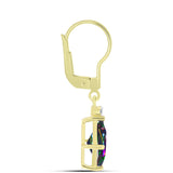 Cercei din Argint 925 Placat cu Aur ( 1.99 grame ) cu Topaz Mistic și Topaz Alb 2.64 Carate