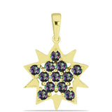 Pandantiv din Argint 925 Placat cu Aur ( 2.05 grame ) cu Topaz Mistic 1.66 Carate