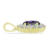 Pandantiv din Argint 925 Placat cu Aur ( 1.65 grame ) cu Topaz Mistic și Topaz Alb 1.61 Carate