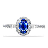 Inel din Argint 925 ( 2.09 grame ) cu Safir Albastru Australian și Topaz Alb 1.4 Carate