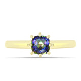 Inel din Argint 925 Placat cu Aur ( 2.42 grame ) cu Topaz Mistic 0.82 Carate
