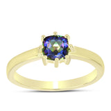 Inel din Argint 925 Placat cu Aur ( 2.42 grame ) cu Topaz Mistic 0.82 Carate