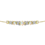 Brățară din Argint 925 Placat cu Aur ( 5.65 grame ) cu Opal Welo și Topaz Alb 1.19 Carate