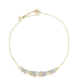 Brățară din Argint 925 Placat cu Aur ( 5.65 grame ) cu Opal Welo și Topaz Alb 1.19 Carate