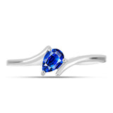 Inel din Argint 925 ( 1.71 grame ) cu Safir Albastru Australian 0.6 Carate