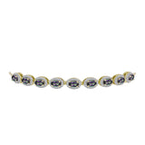 Brățară din Argint 925 Placat cu Aur ( 5.71 grame ) cu Topaz Mistic și Topaz Alb 2.45 Carate