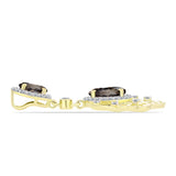 Pandantiv din Argint 925 Placat cu Aur ( 3.89 grame ) cu Cuarț Gondo Fumuriu și Topaz Alb 4.24 Carate