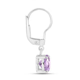 Cercei din Argint 925 ( 1.54 grame ) cu Ametist Rose de France 2.28 Carate