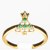 Set din Aliaj Placat cu Aur cu Cristal Roșu Emporia® ( Inel )