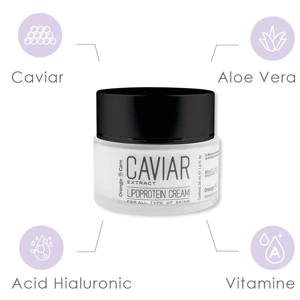 Cremă de Față Hidratantă cu Extract de Caviar pentru toate tipurile de piele, 50 ml