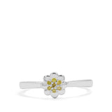Inel din Argint 925 ( 2.15 grame ) cu Diamant Galben 0.06 Carate