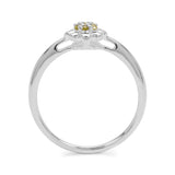 Inel din Argint 925 ( 2.15 grame ) cu Diamant Galben 0.06 Carate