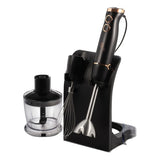 Set cu Blender Vertical și Tocător cu 5 piese Berlinger Haus Haus cu suport, colecția Black Rose