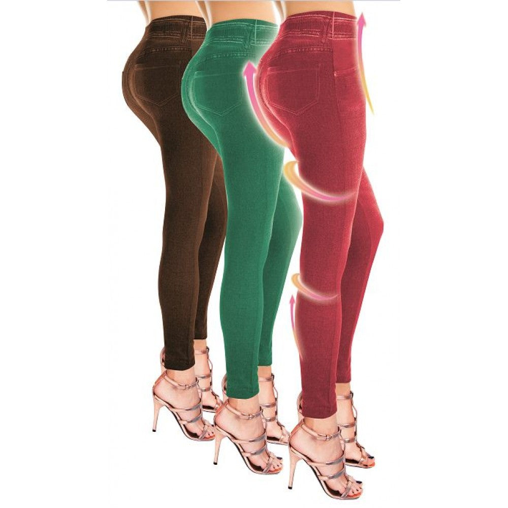 Set de Jeanși Modelatori de vară, 3 culori diferite: roșu, verde, maro