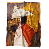 Eșarfă-Șal de Mătase , 70 cm x 180 cm, Picasso - Portrait Style - Multilady.ro