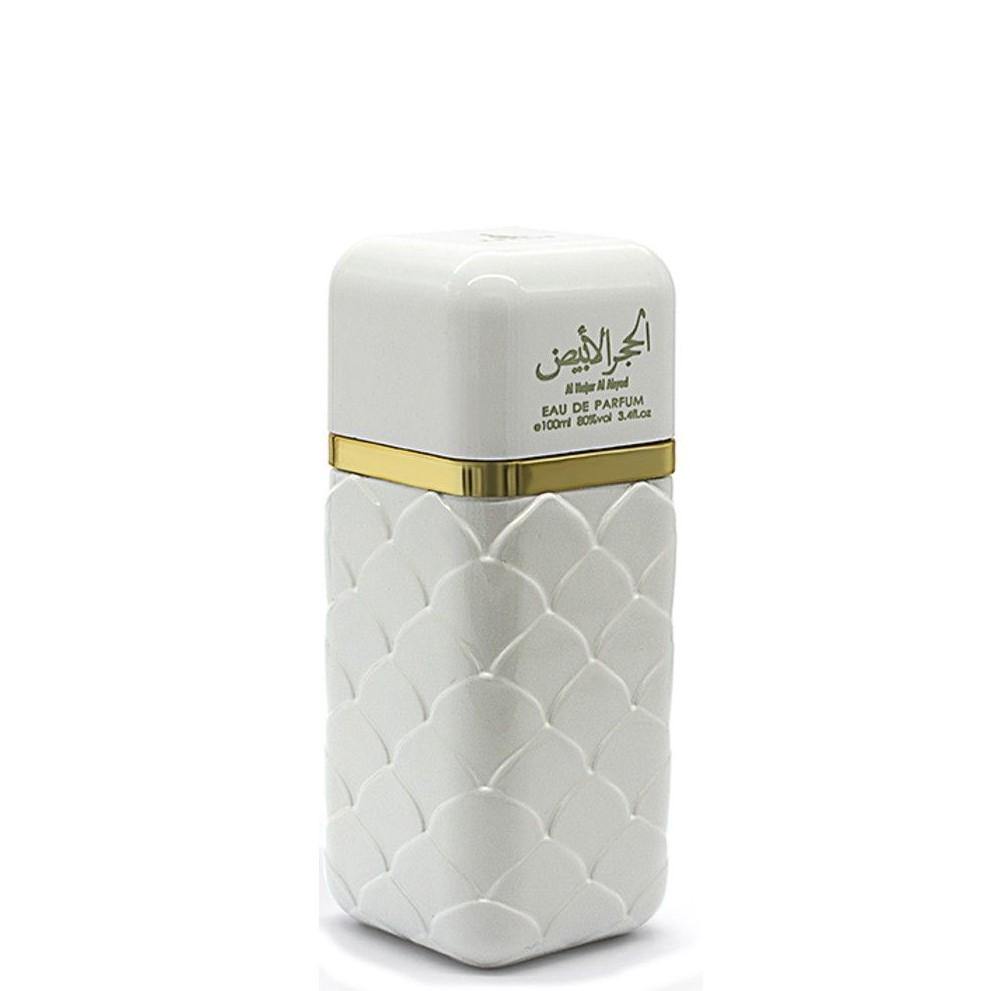 100 ml Eau de Perfume Al Hajar Al Abyad cu Arome Floral-Vaniliate și Mosc pentru Femei - Multilady.ro