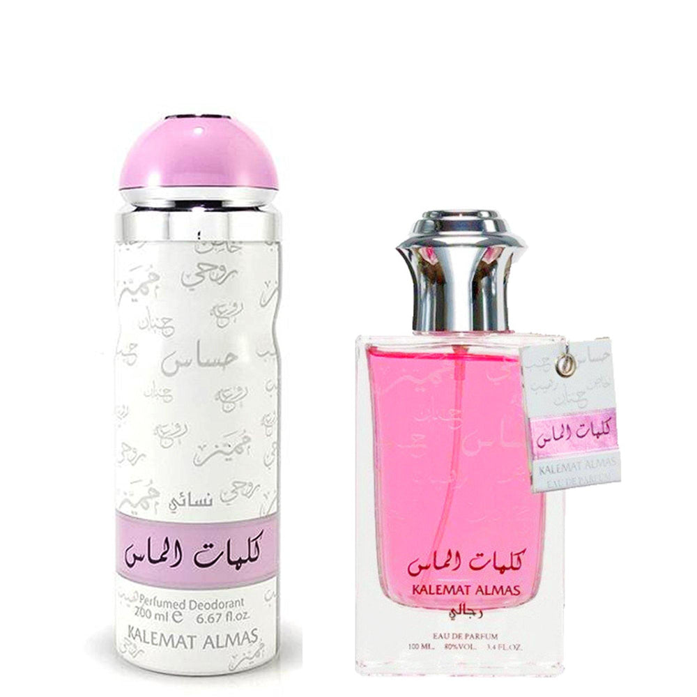 100 ml Parfume Kalemat Almas + Cadou 200 ml Deodorant cu Arome Fructate-Floral pentru Femei - Multilady.ro