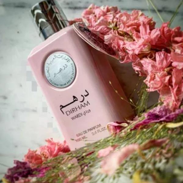 100 ml Eau de Parfume Dirham Wardi cu Arome Dulci Fructate-Florale pentru Femei - Multilady.ro