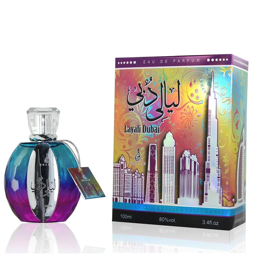 100 ml Eau de Perfume Layali Dubai Oriental cu Arome de Chihlimbar și Vanilie pentru Femei