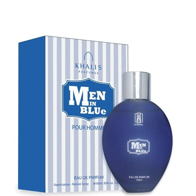 100 ml Eau de Perfume Men In Blue cu Arome de Chihlimbar și Cedru pentru Bărbați