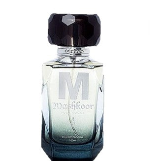 100 ml Eau de Perfume MASHKOOR cu Arome Picant-Lemnoase și Piele pentru Bărbați
