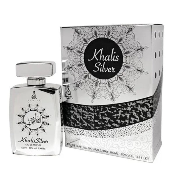 100 ml Eau de Perfume KHALIS SILVER cu Arome Oriental-Florale pentru Bărbați