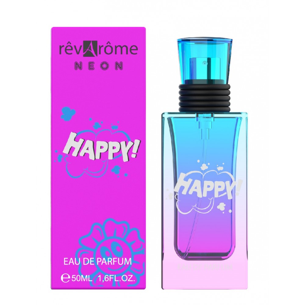 50 ml Eau de Parfum HAPPY cu Arome Floral-Fructate pentru Femei