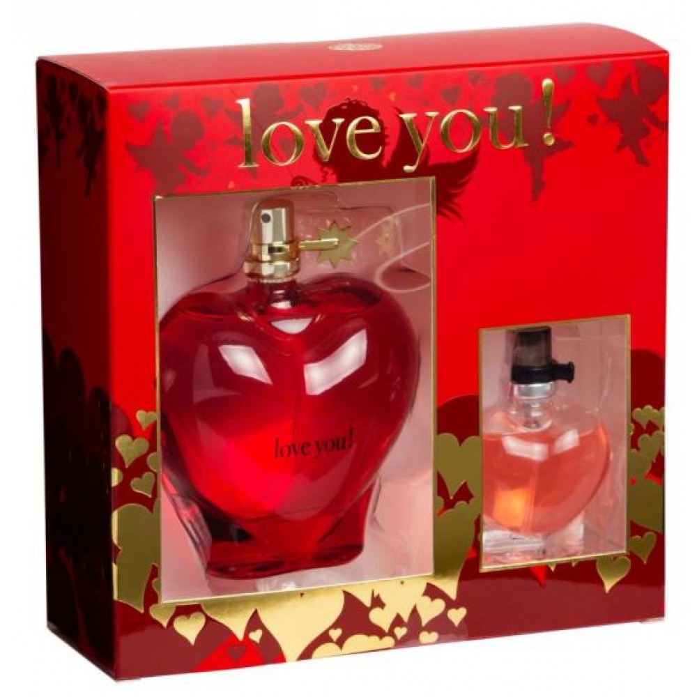 100 + 15 ml EDP "LOVE YOU RED" cu Arome Fructat-Florale și Mosc pentru Femei