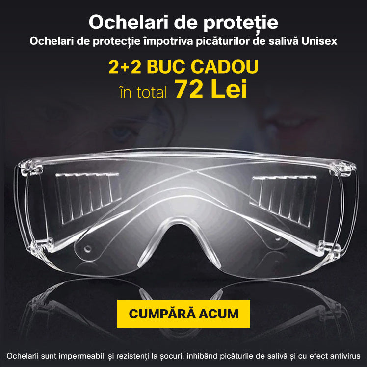 Ochelari de protecție împotriva picăturilor de salivă, Unisex