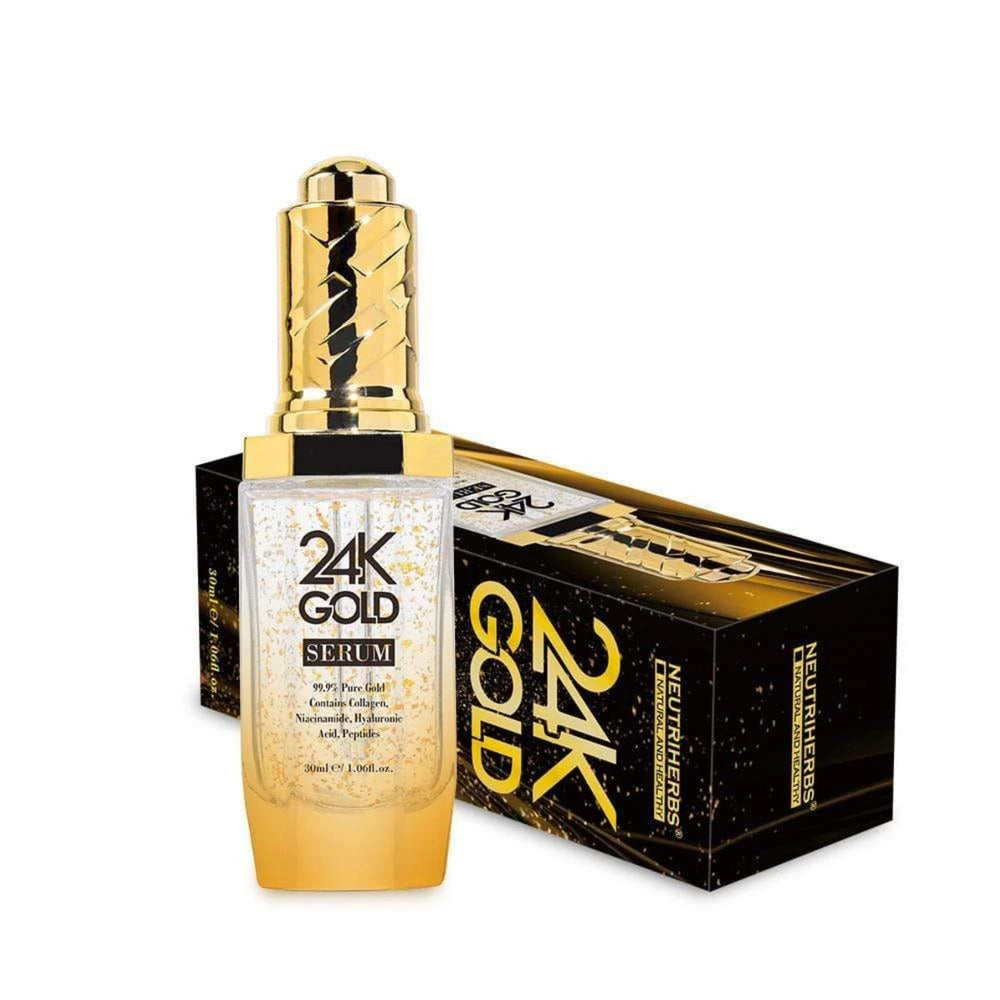 Serum cu particule de aur 24K întineritor cu acid hialuronic și colagen