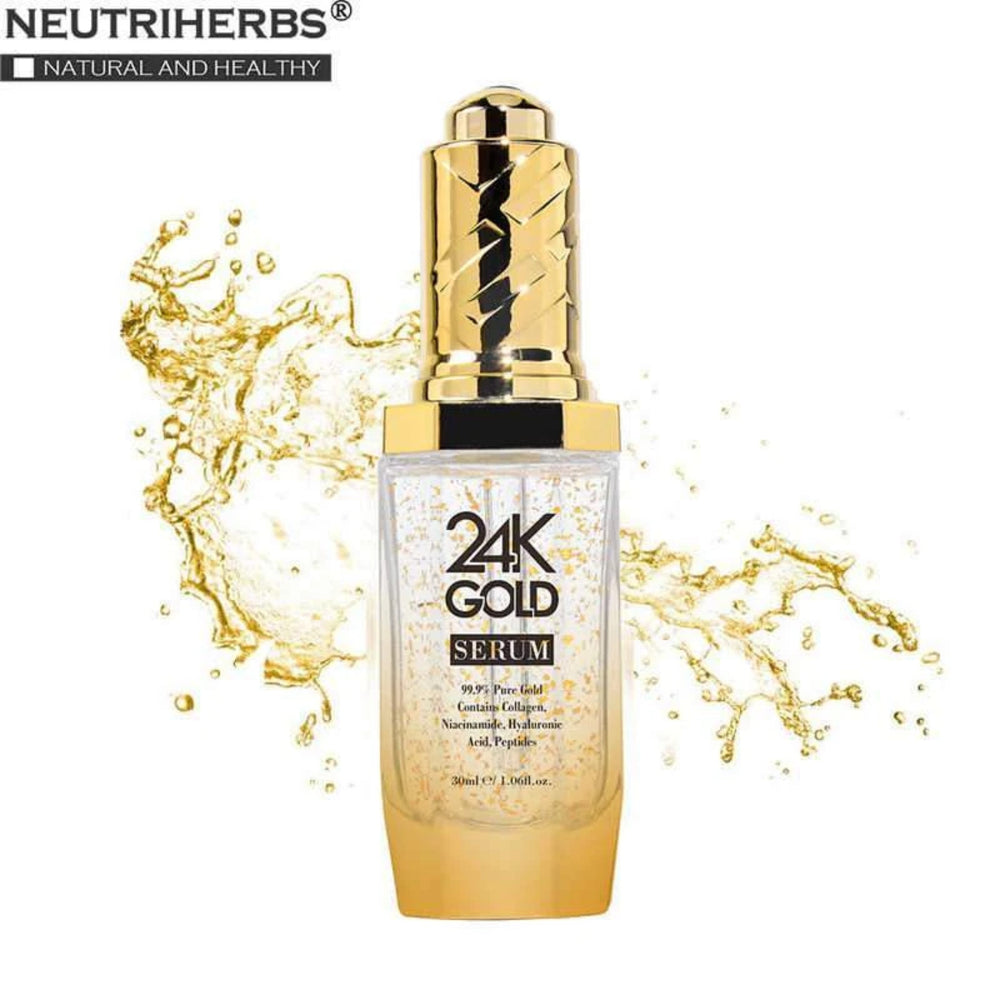 Serum cu particule de aur 24K întineritor cu acid hialuronic și colagen