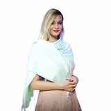 Eșarfă-Șal 100% Cașmir Pashmina Autentic, 70 cm x 170 cm, Verde Mentă - Multilady.ro